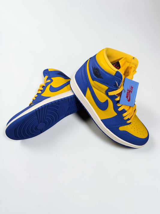 Nike Air Jordan 1 Retro High OG jaune/bleu - vue 2