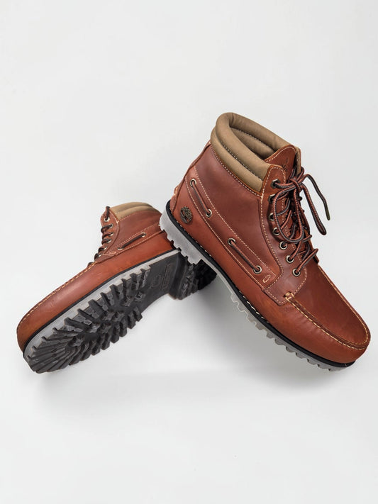 Timberland Authentic Mid Lace Boot marron vue de profil