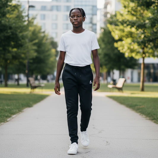 Pantalon de jogging noir Le Coq Sportif noir vue de profil