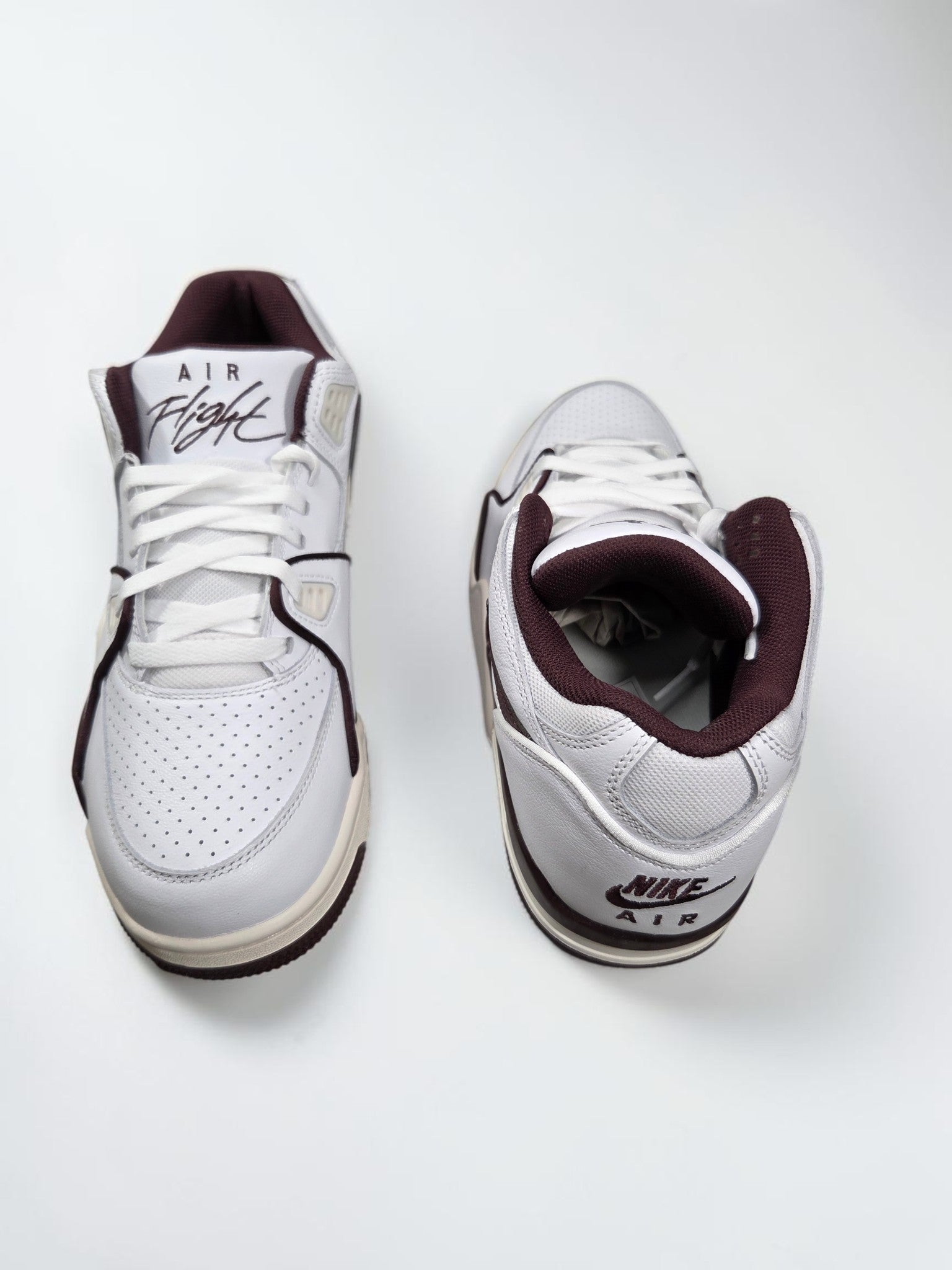 Nike Air Flight '89 Low blanc détail logo