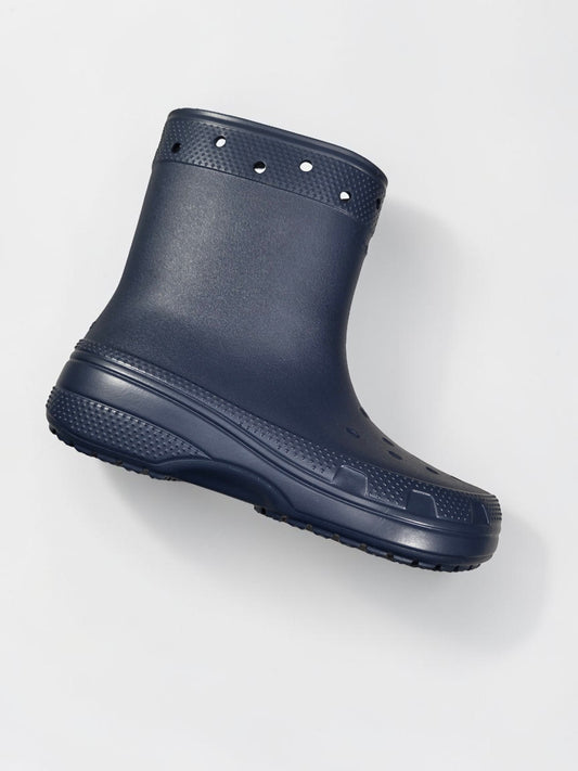 CROCS Classic Rain Boot Marine bleu vue trois quarts