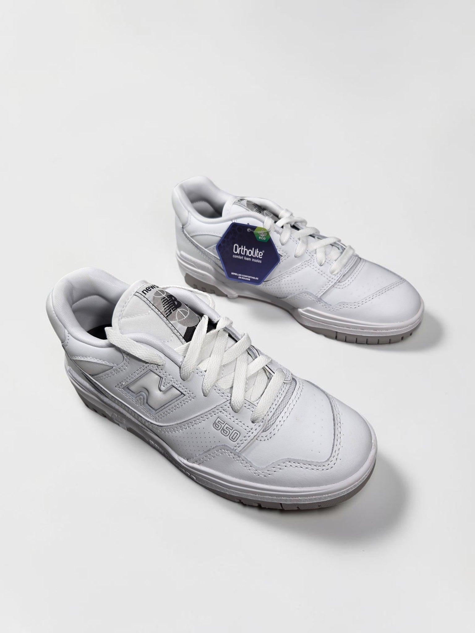 New Balance BB 550 blanche blanc vue de dessus