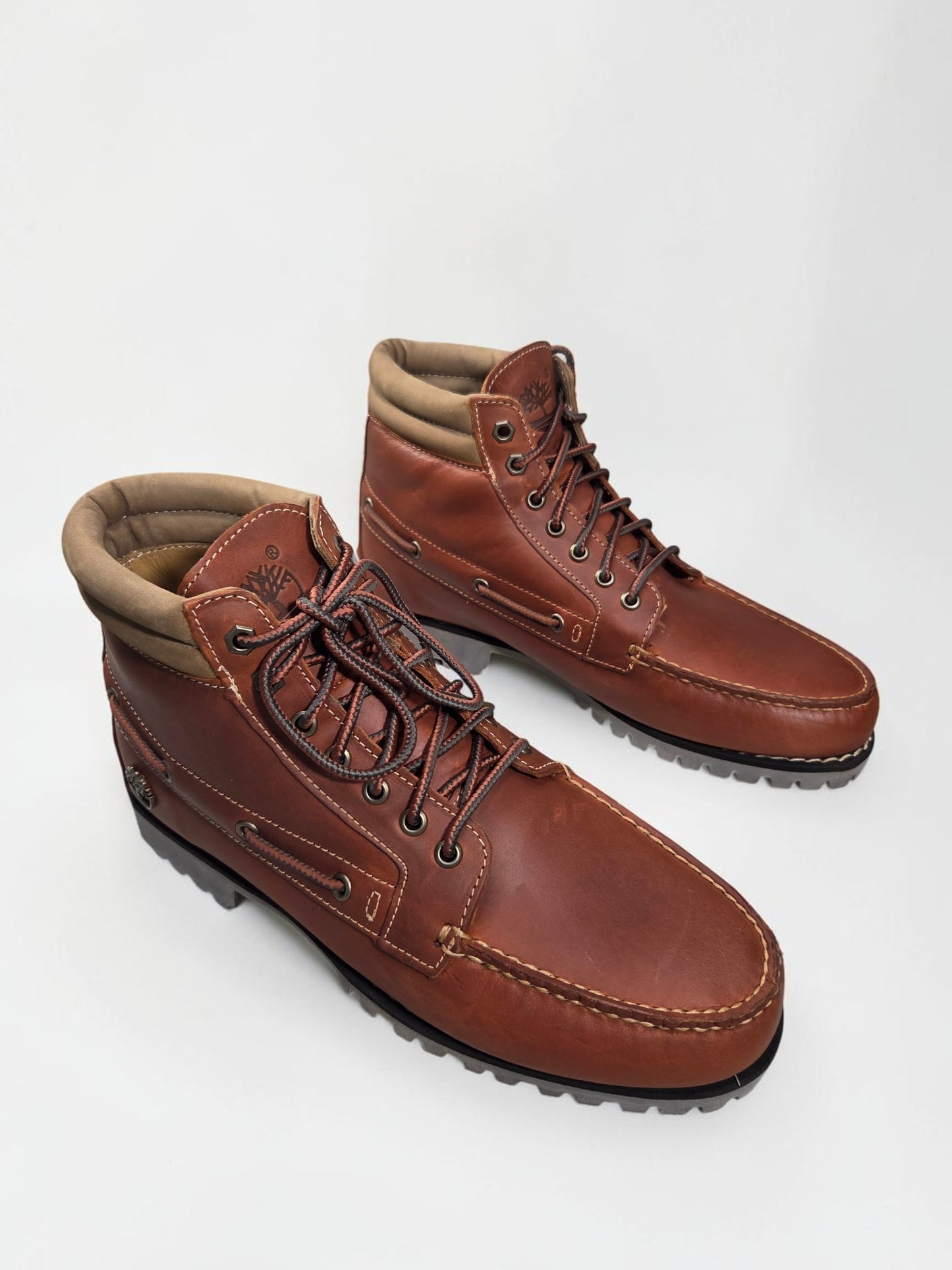 Timberland Authentic Mid Lace Boot marron vue de dessus