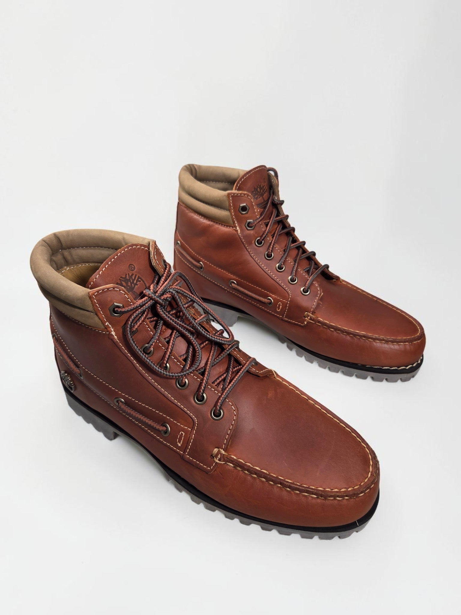 Timberland Authentic Mid Lace Boot marron vue de dessus