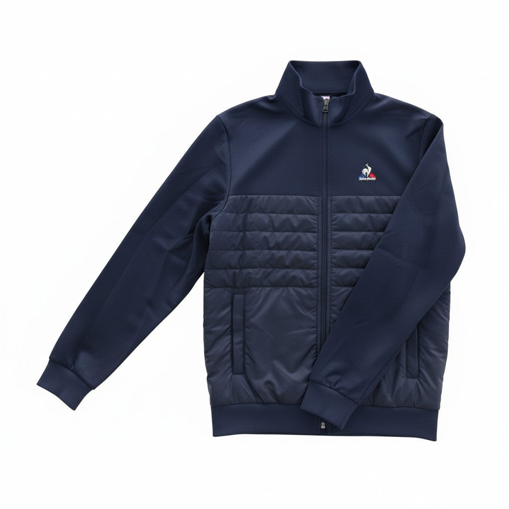 Veste hybride marine Le Coq Sportif bleu vue de dessus