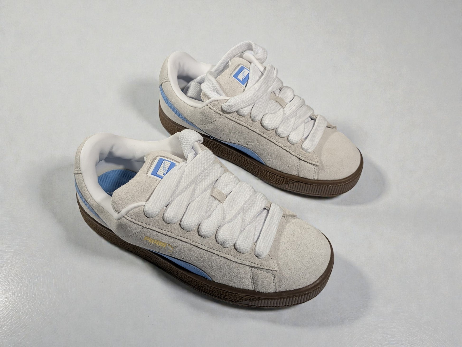Puma Suede XL bleu vue de dessus