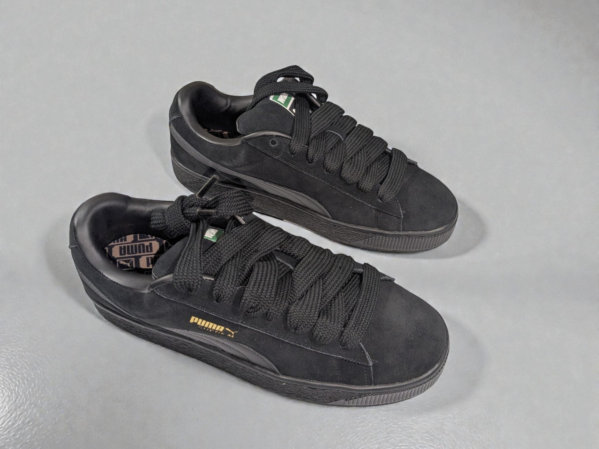 Puma Suede XL noir vue de dessus