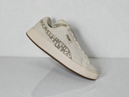 Puma Suede XL beige vue trois quarts
