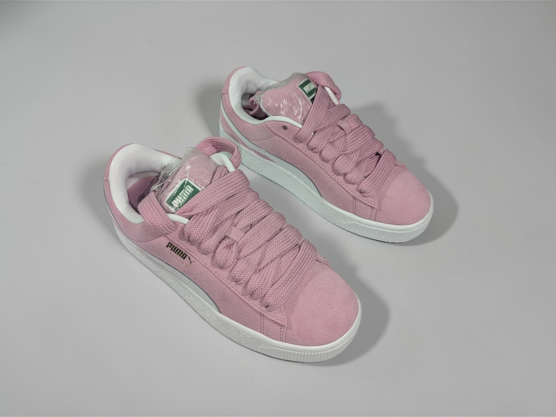 Puma Suede XL blanc vue de dessus