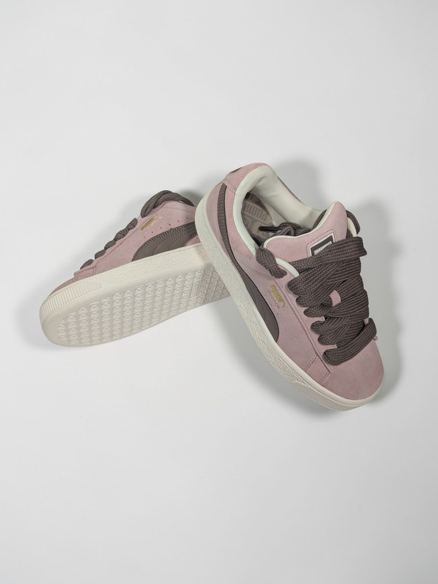Puma Suede XL rose vue de profil
